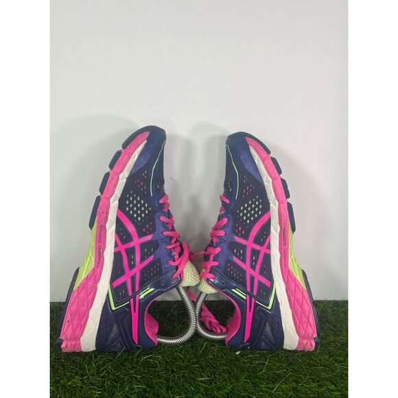 Asics Gel-Kayano 22  Indigo Blue/Pink/Pistachio Running Shoe Sneaker Women’s 7.5 - Picture 6 of 8